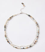 Abalone and Pearl Multistrand Necklace