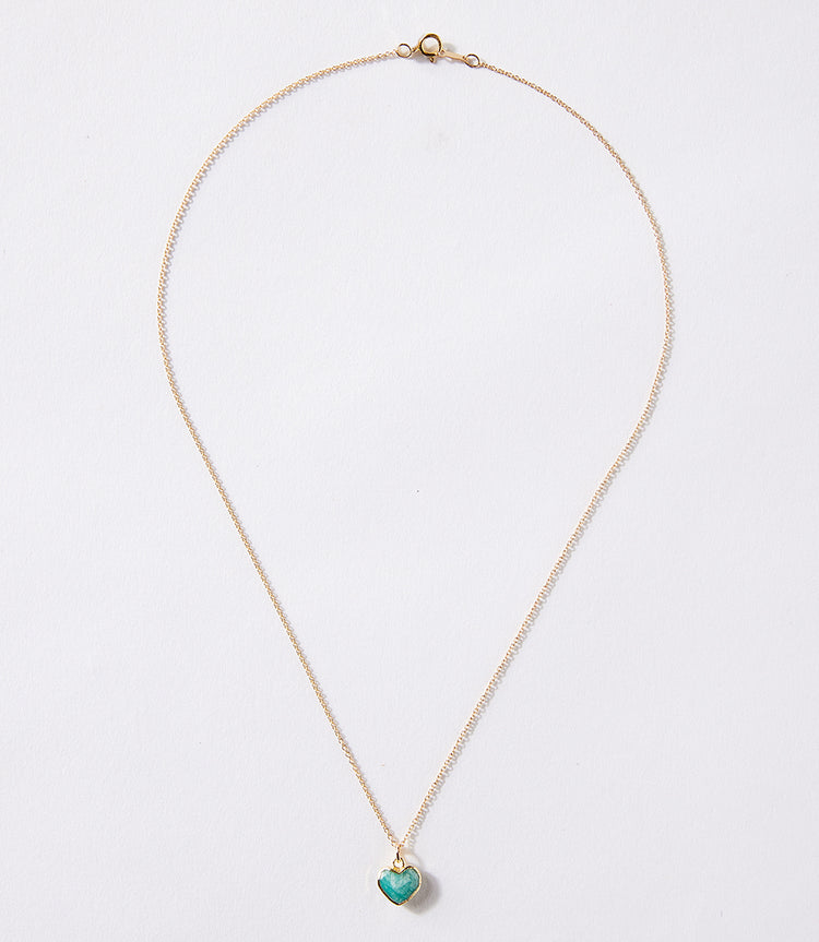 Amazonite Heart Necklace