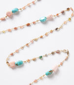 Long Beaded Gemstone Necklace