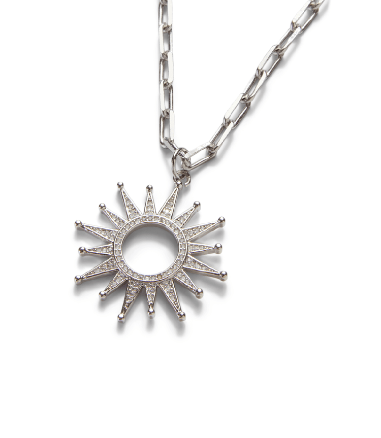 Pavé Sunburst Necklace