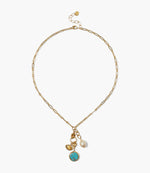 Chan Luu Pearl and Turquoise Dangle Necklace