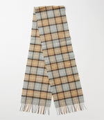 Merino Wool Fringed Plaid Scarf