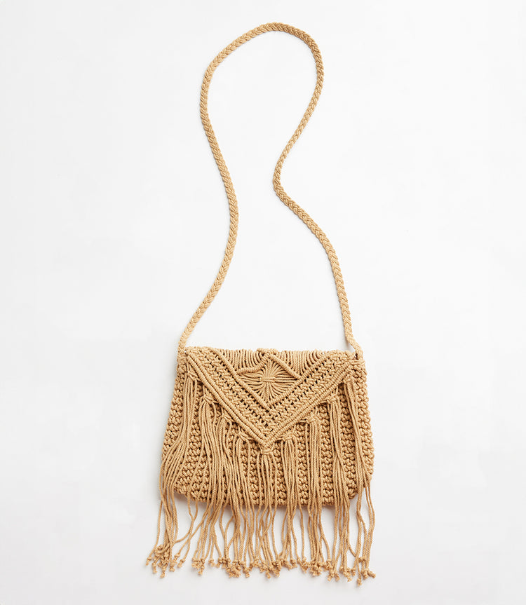 Natural Macrame Crossbody Bag Karen Kane