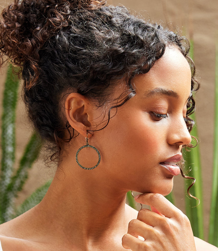 Pavé Hoop Earrings