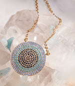 Ombre Pavé Disc Necklace