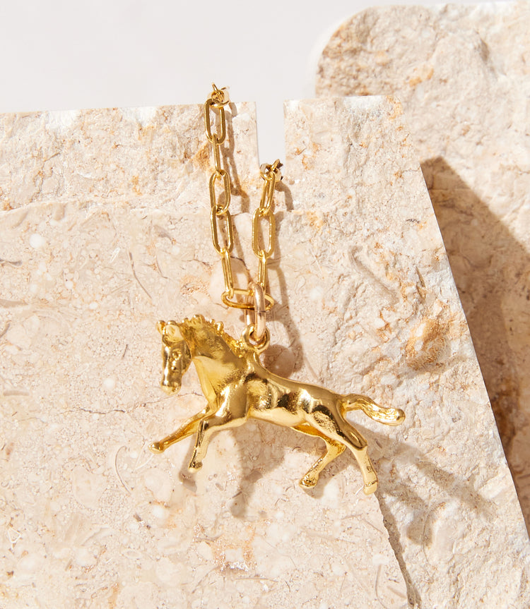 Gold Horse Necklace