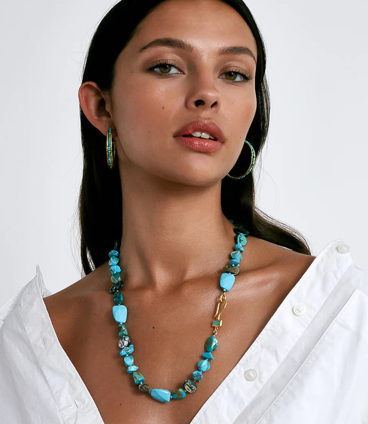 Chan Luu Turquoise And Gemstone Necklace