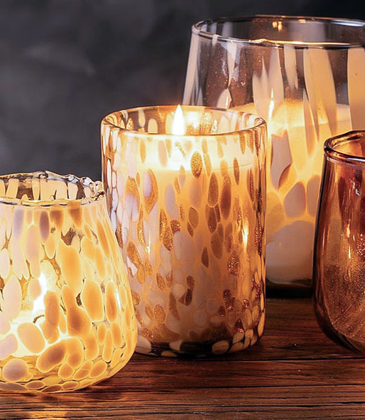 Bronze Confetti Glass Candle