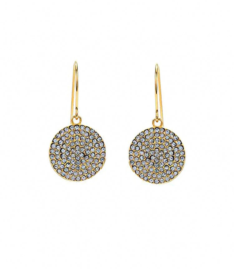 Pavé Disc Earrings