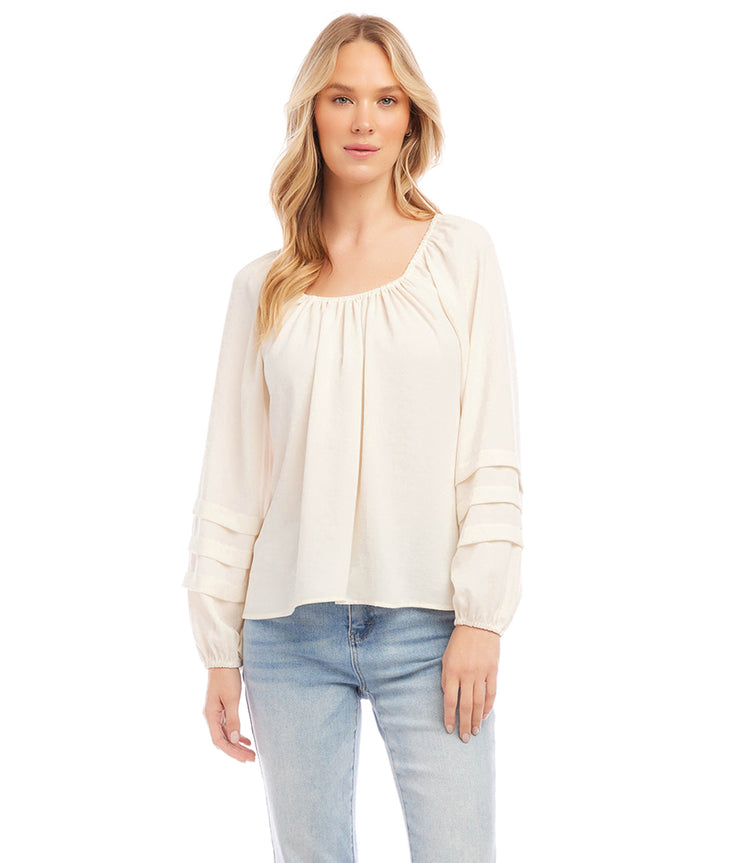 Pleat Sleeve Top