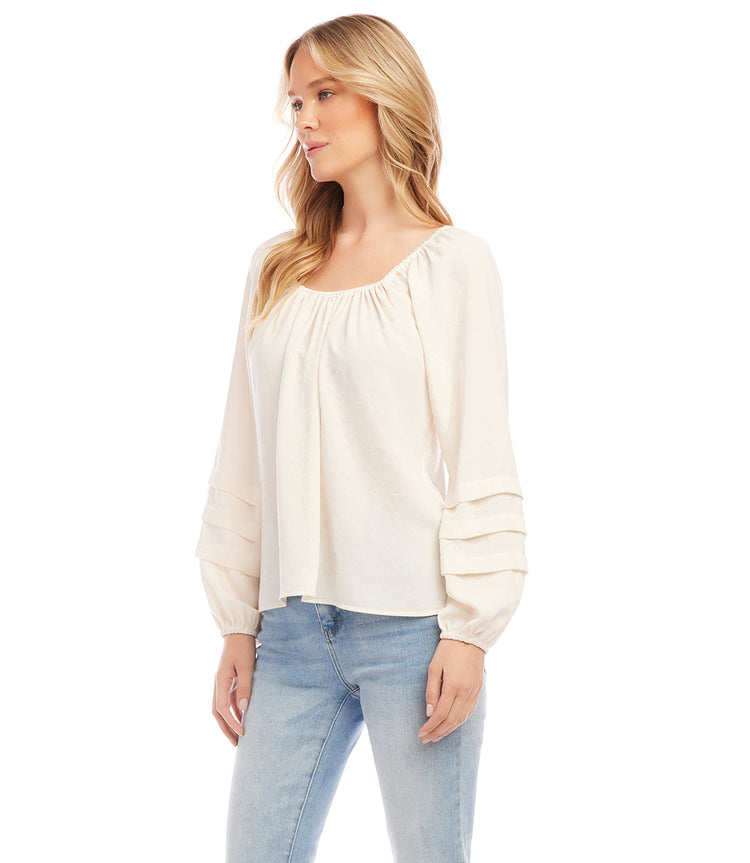 Pleat Sleeve Top