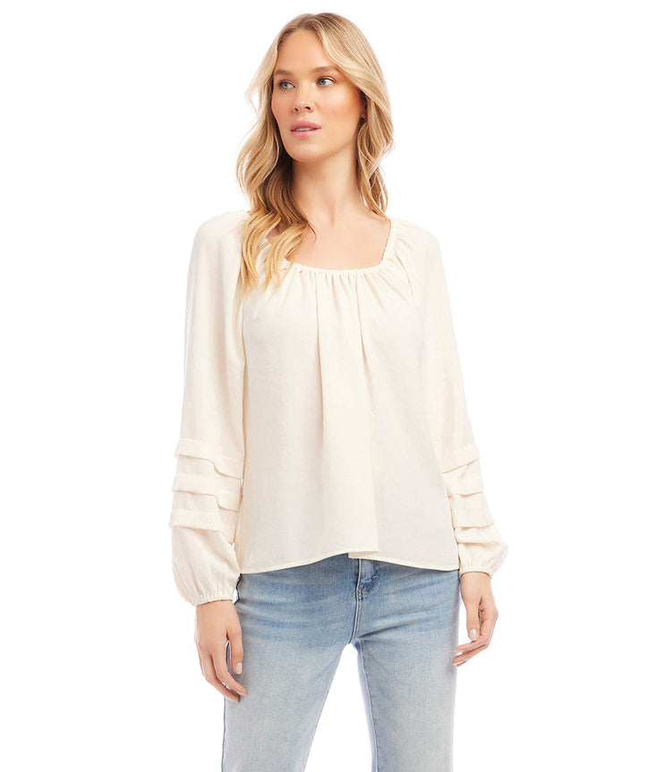 Pleat Sleeve Top