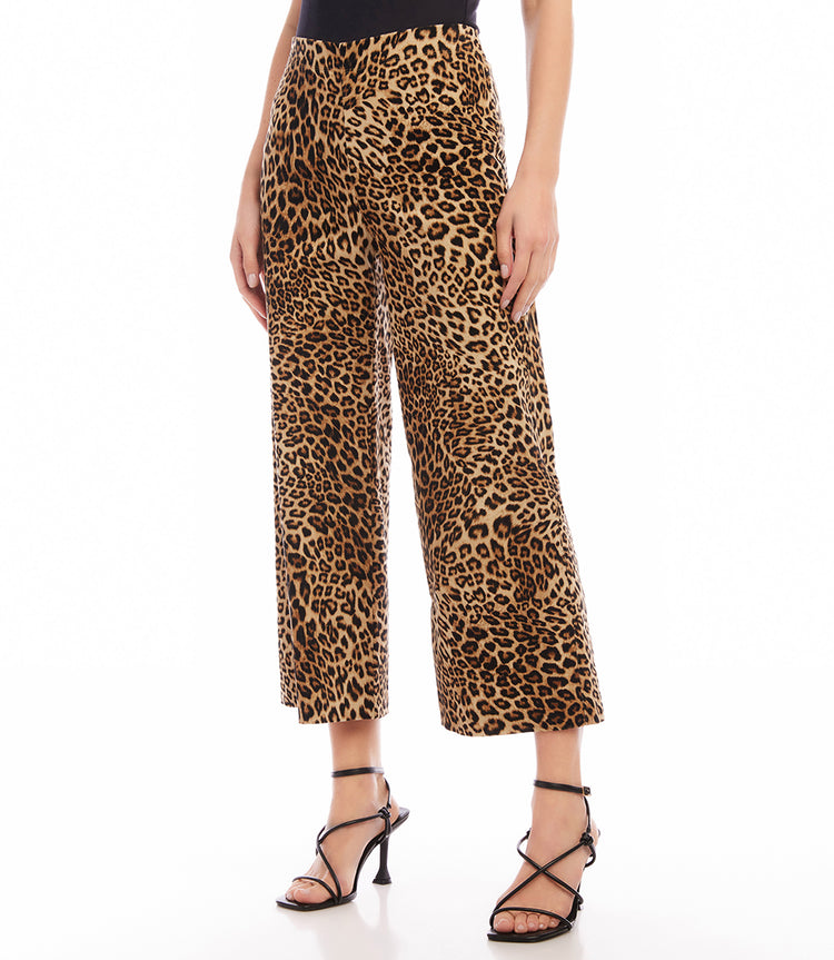 Leopard Cropped Pants | Karen Kane