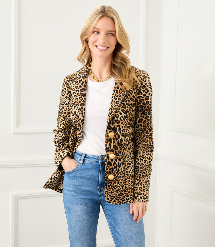 Leopard Corduroy Jacket