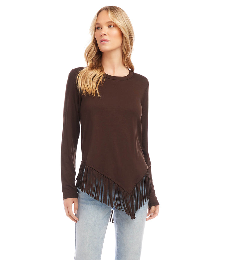 Asymmetric Fringe Top