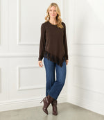 Asymmetric Fringe Top