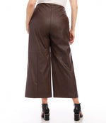 Plus Size Cropped Vegan Leather Pants