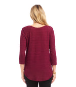 3/4 Sleeve Shirttail Top