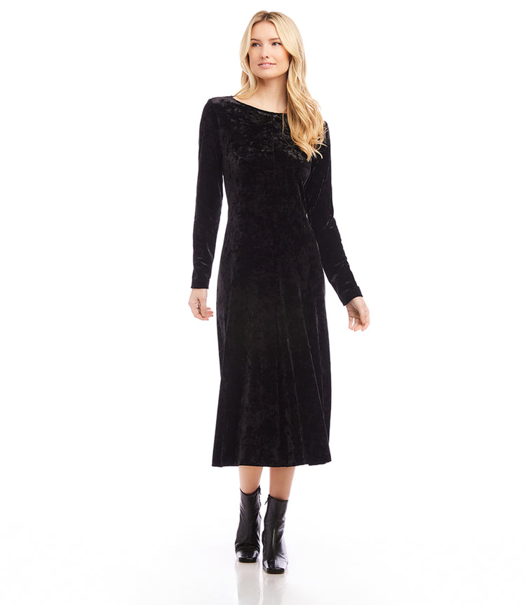 Petite Size Kate Velvet Midi Dress