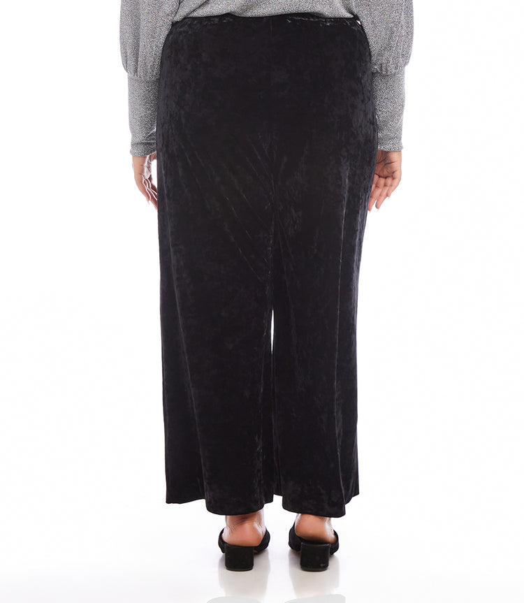 Plus Size Crushed Velvet Pants