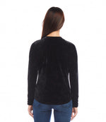 Shirred Sleeve Velvet Top