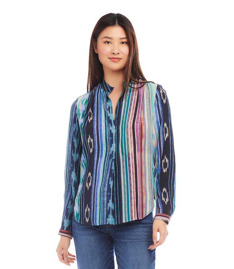 Long Sleeve Placket Top