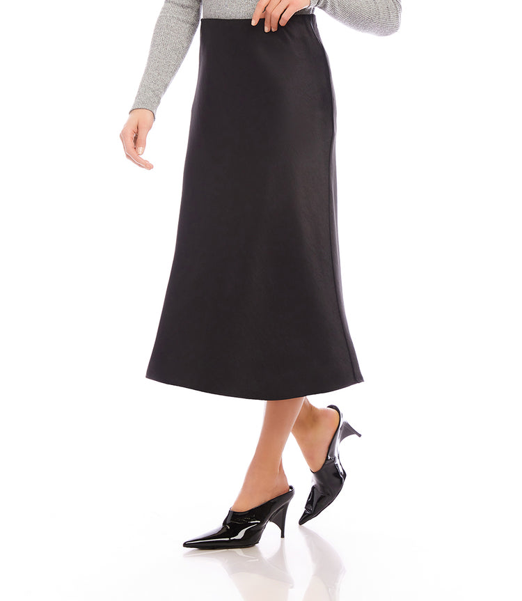 Satin Bias Cut Midi Skirt