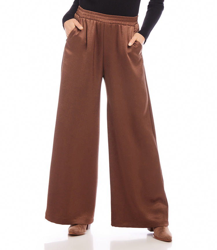 Wide Leg Satin Pants