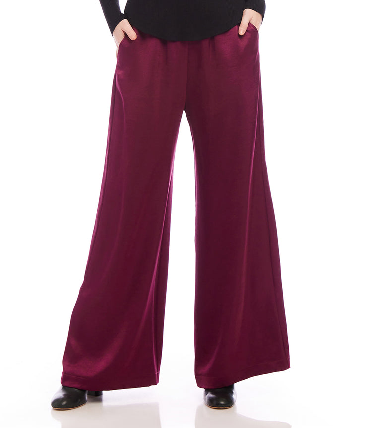 Wide Leg Satin Pants