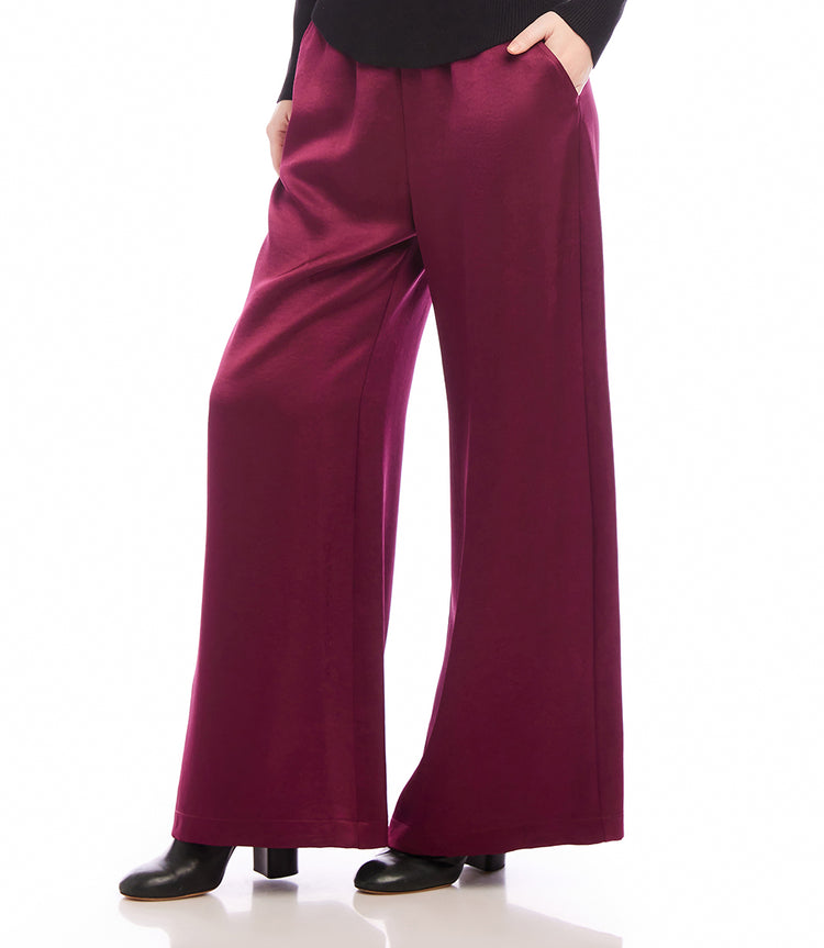 Wide Leg Satin Pants