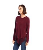 Asymmetric Fringe Top