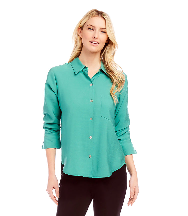 Ruched Sleeve Shirt