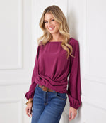 Boatneck Drape Top