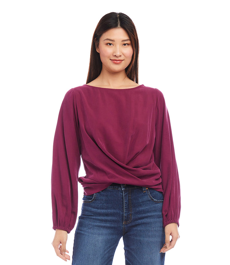 Boatneck Drape Top