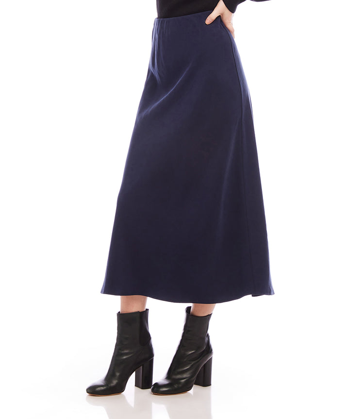 Bias Cut Midi Skirt