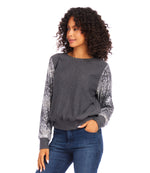 Sequin Sleeve Top