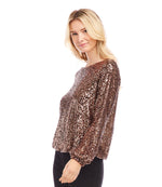 Sequin Boatneck Top