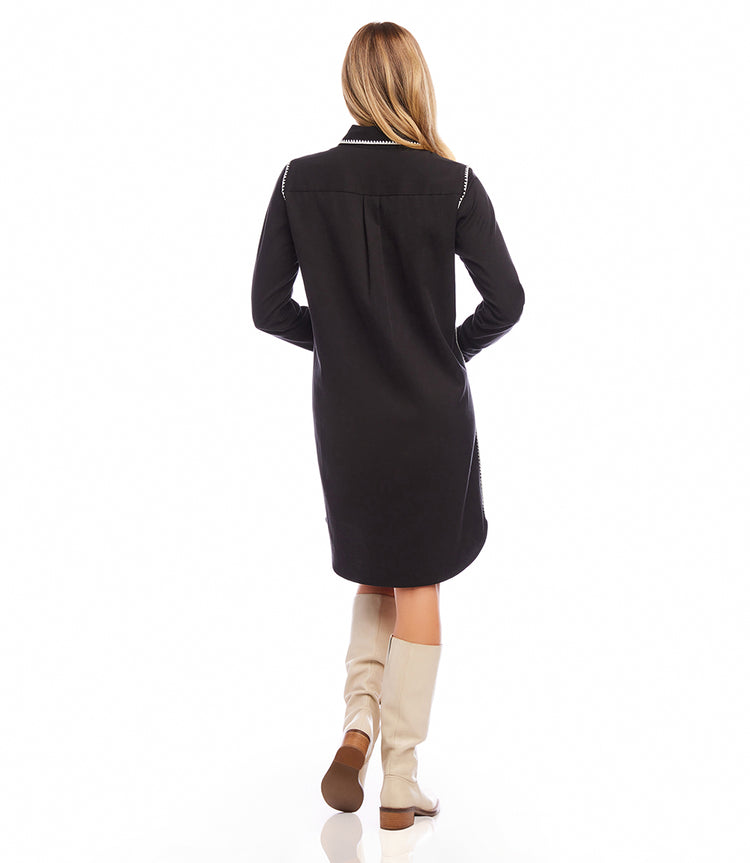 Edge Stitch Shirtdress