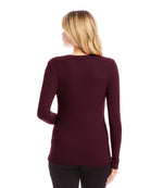 Ribbed Long Sleeve V-neck Top