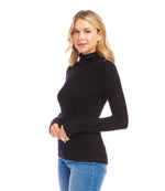 Ribbed Turtleneck Top