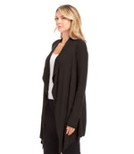 Ribbed Drape Front Cardigan