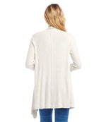 Ribbed Drape Front Cardigan