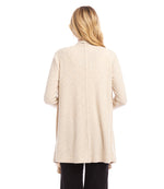 Ribbed Drape Front Cardigan