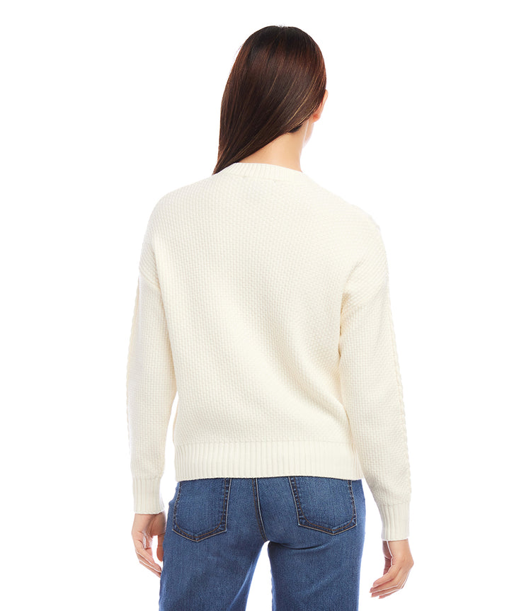 Petite Size Cable Knit Sweater