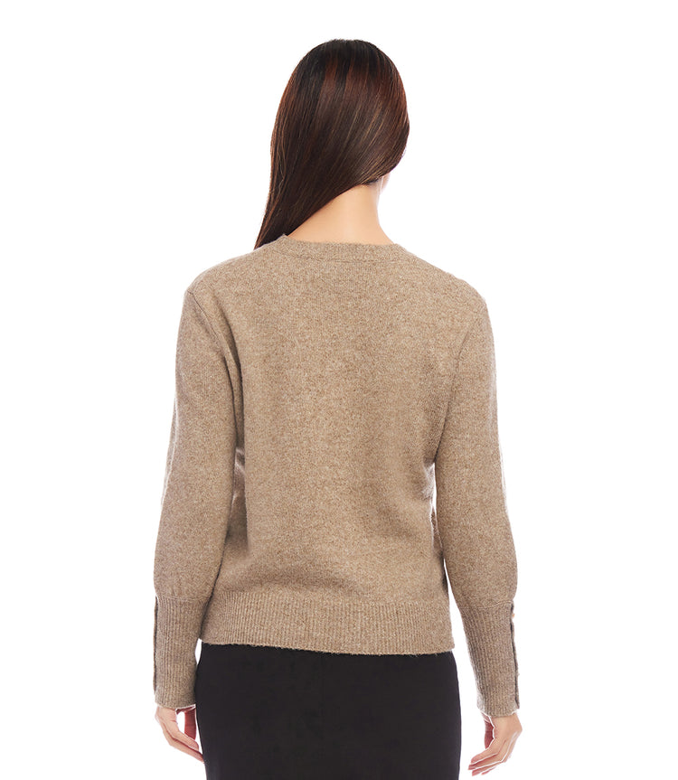 Button Sleeve Sweater