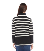 Stripe Turtleneck Sweater