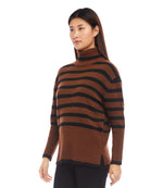 Stripe Turtleneck Sweater