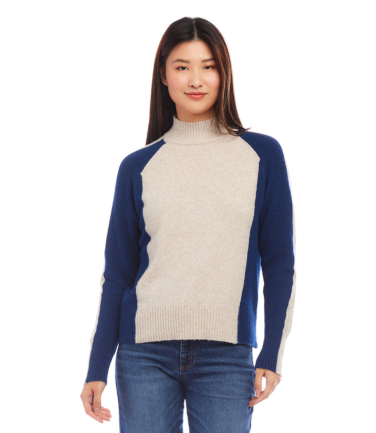 Petite Size Colorblock Sweater