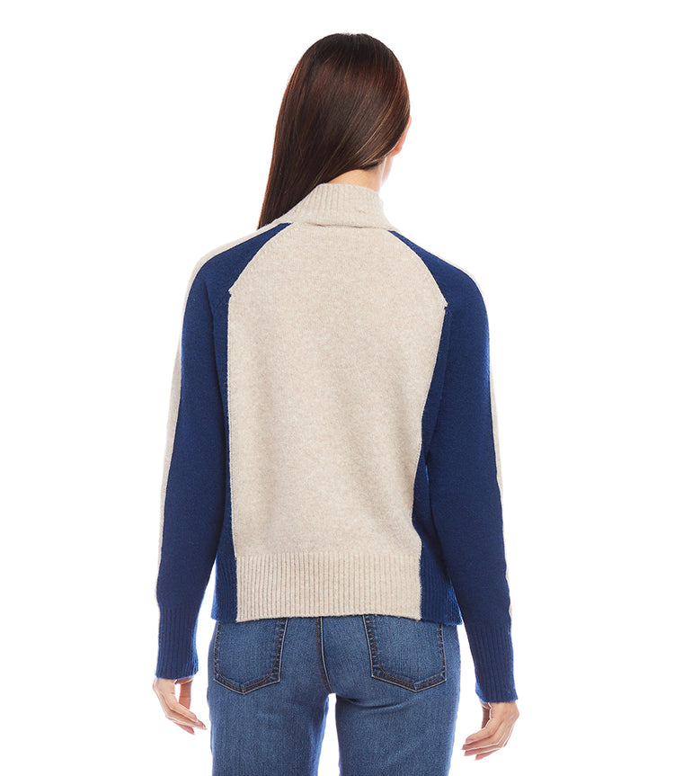 Petite Size Colorblock Sweater