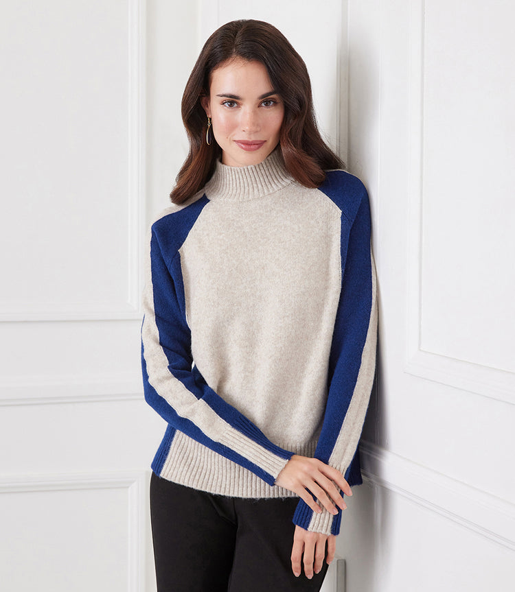 Petite Size Colorblock Sweater